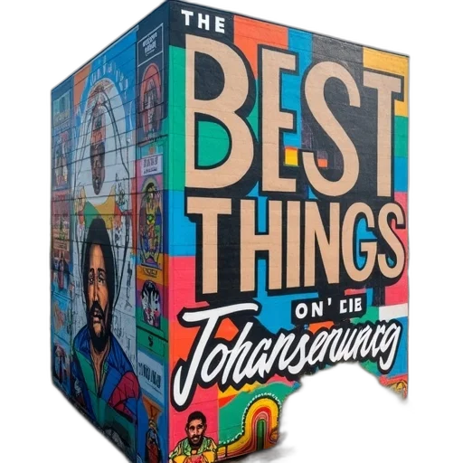 image, features, vibrant, mural, building, johannesburg, south, africa transparent PNG cut-out
