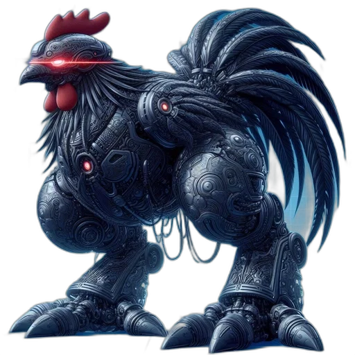 animal, creature, robot, dragon, concept art, fantasy art, 3d render, pixel art transparent PNG cut-out