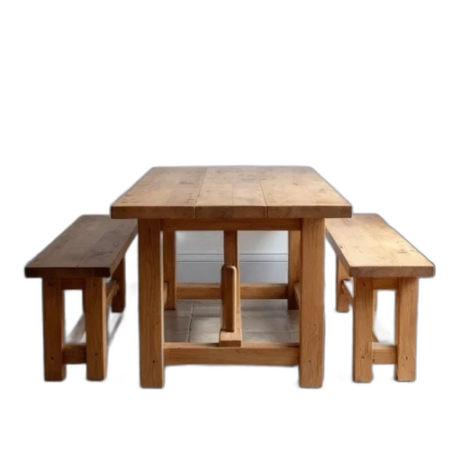 furniture, food, dress, 3d render, photorealistic, forest, wooden, table transparent PNG cut-out