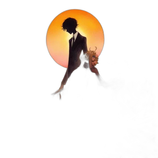 staff, umbrella, concept art, fantasy art, photorealistic, 3d render, fire, sunset transparent PNG cut-out