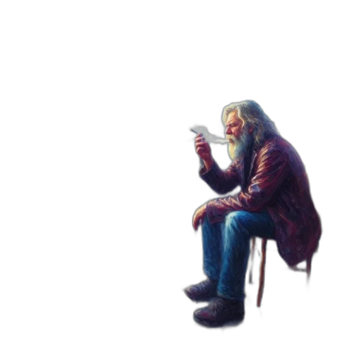 jacket, face, bottle, staff, concept art, pixel art, 3d render, fantasy art transparent PNG cut-out