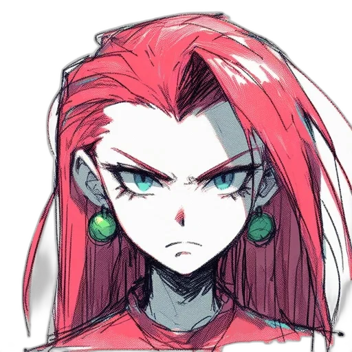 face, hair, staff, creature, anime, concept art, cartoon, pixel art transparent PNG cut-out