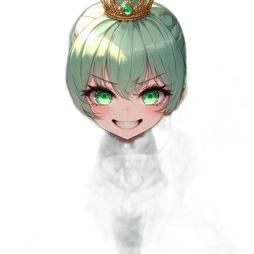 crown, staff, mask, face, anime, concept art, fantasy art, 3d render transparent PNG cut-out
