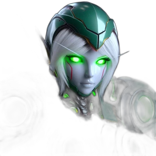 robot, mask, face, weapon, concept art, fantasy art, 3d render, cyberpunk transparent PNG cut-out