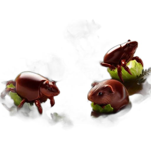 food, creature, dragon, concept art, photorealistic, 3d render, fantasy art, chocolate-coated transparent PNG cut-out
