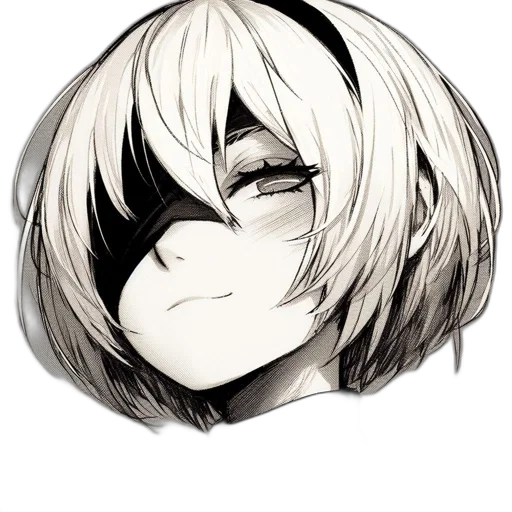 mask, face, hair, crown, anime, pixel art, photorealistic, cartoon transparent PNG cut-out