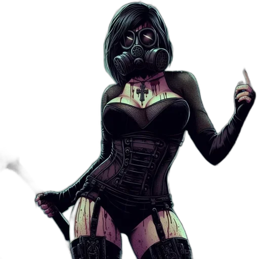 mask, dress, staff, face, concept art, comic book art, fantasy art, 3d render transparent PNG cut-out