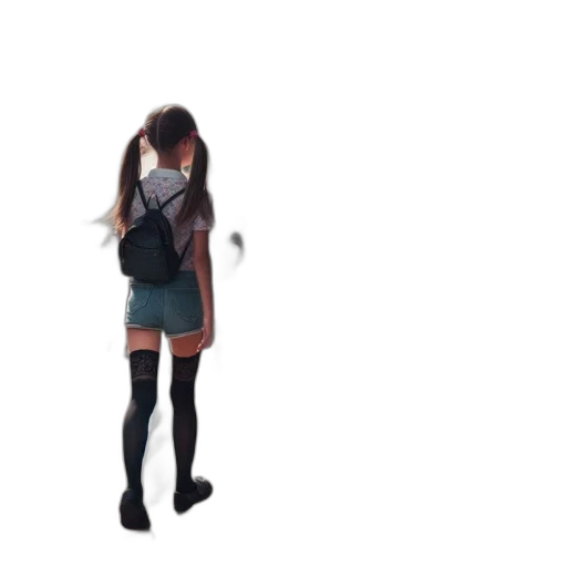 dress, jacket, hair, creature, anime, concept art, 3d render, pixel art transparent PNG cut-out