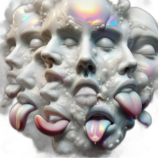 mask, face, crown, creature, vaporwave, 3d render, photorealistic, concept art transparent PNG cut-out