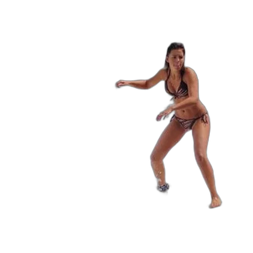 creature, 3d render, concept art, underwater, fire, woman, bikini, rides transparent PNG cut-out