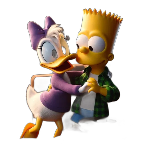 animal, 3d render, concept art, cartoon, pixel art, underwater, two, characters transparent PNG cut-out