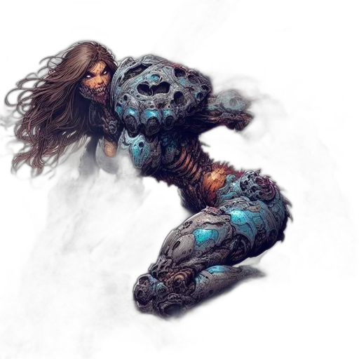 creature, fantasy art, concept art, comic book art, pixel art, blue, mythical, being transparent PNG cut-out