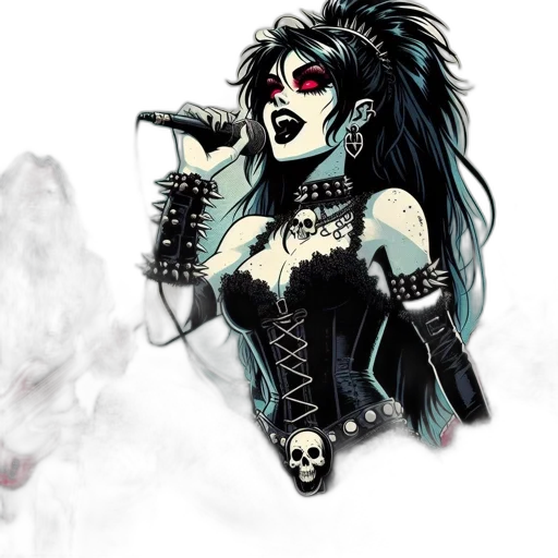 concept art, comic book art, fantasy art, cartoon, dark, gothic-themed, illustration, depicts transparent PNG cut-out