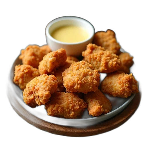 food, weapon, animal, photorealistic, plate, fried, chicken, pieces transparent PNG cut-out