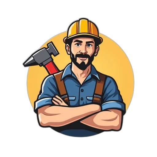 staff, cartoon, pixel art, handyman transparent PNG cut-out