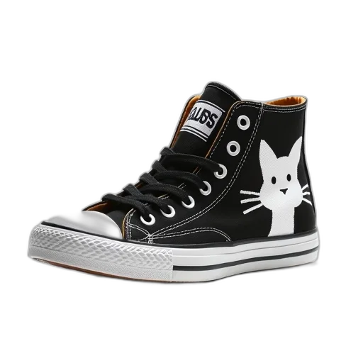shoes, 3d render, black, white transparent PNG cut-out