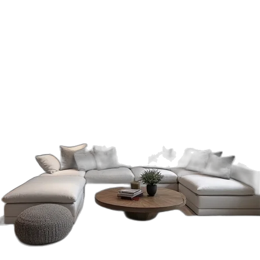 furniture, 3d render, photorealistic, concept art, earth tones, monochrome, dark, modern transparent PNG cut-out