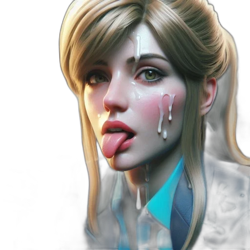 face, concept art, photorealistic, fantasy art, comic book art, blue, pastel, animated transparent PNG cut-out