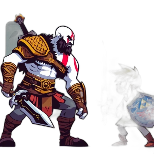 concept art, fantasy art, comic book art, pixel art transparent PNG cut-out