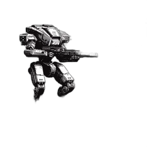 robot, weapon, staff, creature, concept art, pixel art, 3d render, cyberpunk transparent PNG cut-out