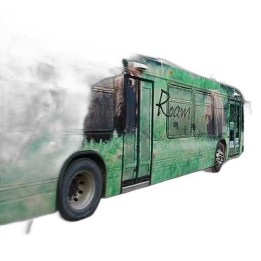 car, weapon, 3d render, concept art, photorealistic, green, bus, bear transparent PNG cut-out