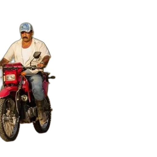 3d render, concept art, photorealistic, pixel art, man, mustache, rides, red transparent PNG cut-out