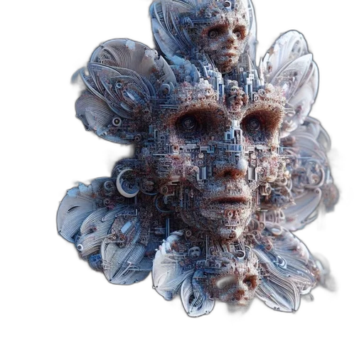 mask, jewelry, face, crown, 3d render, concept art, fantasy art, photorealistic transparent PNG cut-out
