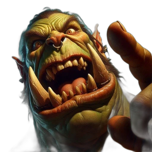 face, staff, creature, concept art, photorealistic, fantasy art, image, fierce transparent PNG cut-out