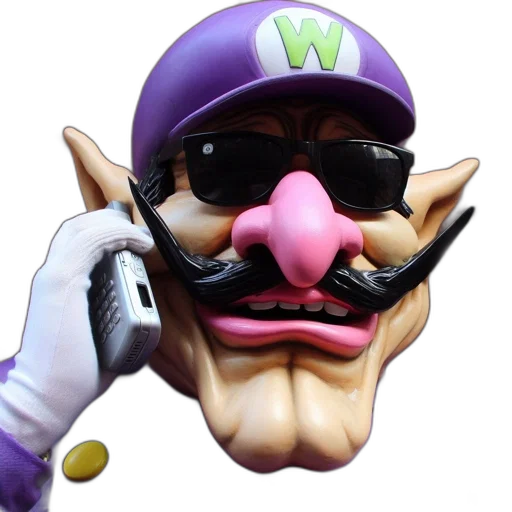 mask, face, hat, weapon, concept art, 3d render, vaporwave, photorealistic transparent PNG cut-out