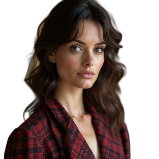 jacket, face, dress, hair transparent PNG cut-out