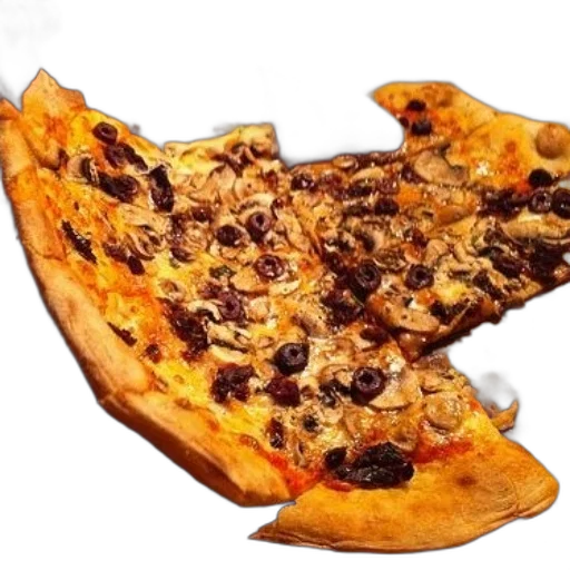 food, weapon, crown, shoes, photorealistic, 3d render, pizza, mushrooms transparent PNG cut-out