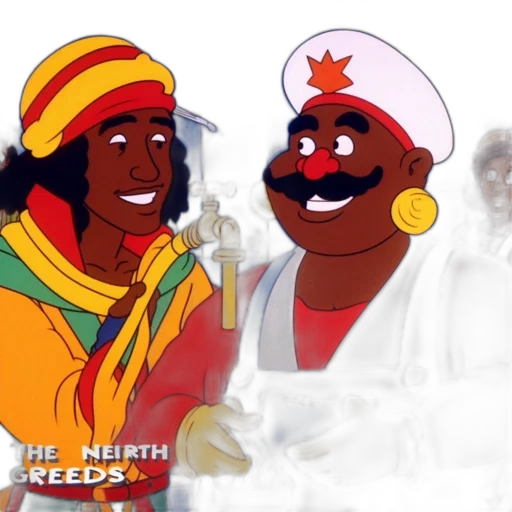 concept art, cartoon, comic book art, 3d render, fire, two, characters, interact transparent PNG cut-out