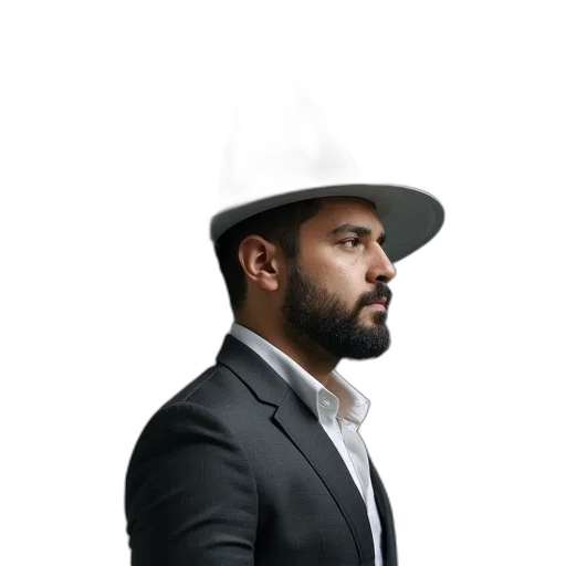 hat, jacket, staff, face, photorealistic, concept art, cartoon, 3d render transparent PNG cut-out