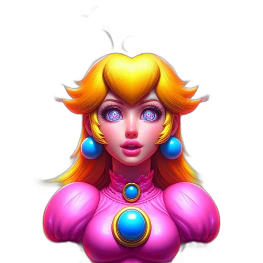 crown, dress, face, jewelry, concept art, 3d render, fantasy art, pixel art transparent PNG cut-out