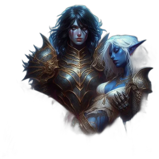 sword, fantasy art, concept art, comic book art, pixel art, blue, dark, two transparent PNG cut-out