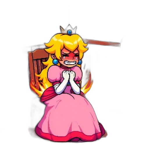 crown, dress, staff, weapon, pixel art, concept art, cartoon, 3d render transparent PNG cut-out
