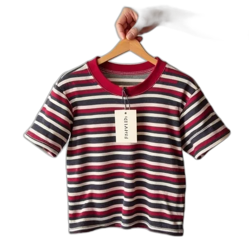jacket, dress, person, holding, striped, shirt, tag, reads transparent PNG cut-out
