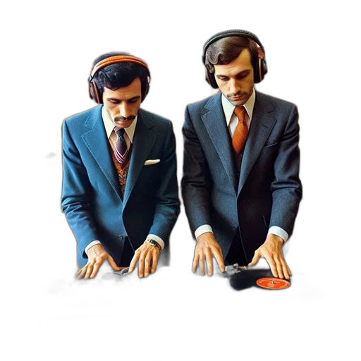 jacket, pixel art, concept art, 3d render, cartoon, two, suited, men transparent PNG cut-out