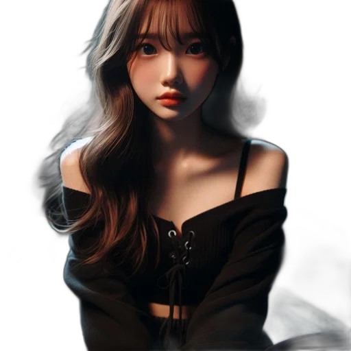 dress, face, hair, jewelry, photorealistic, fantasy art, oil painting, anime transparent PNG cut-out