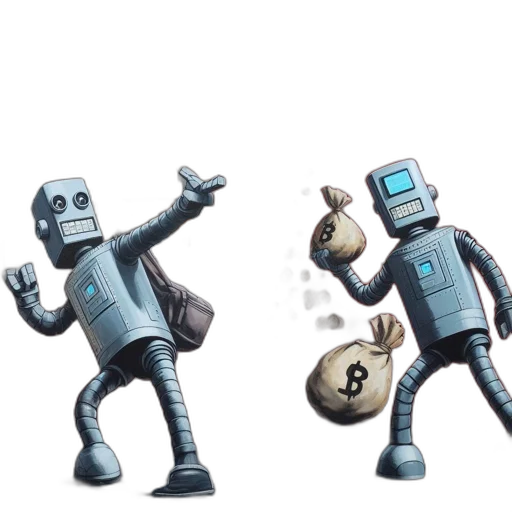 robot, concept art, 3d render, comic book art, cartoon, two, panels, feature transparent PNG cut-out