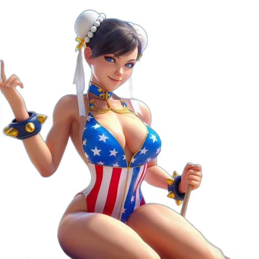 weapon, concept art, 3d render, comic book art, cartoon, american-themed, animated, woman transparent PNG cut-out