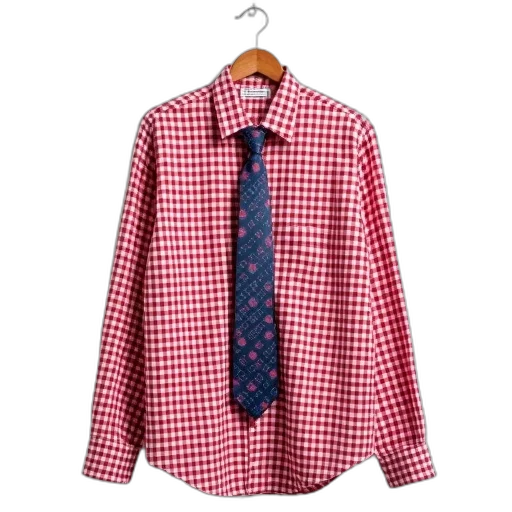 jacket, dress, red, white, checkered, shirt, blue, paisley transparent PNG cut-out