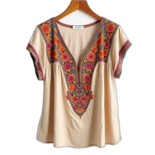 dress, earth tones, golden, beige, blouse, mix, floral, patterns transparent PNG cut-out