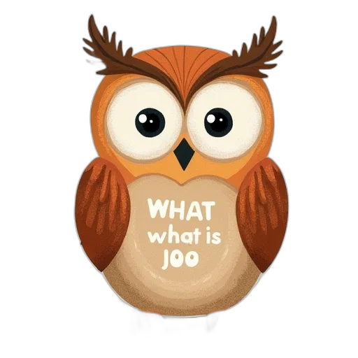 cute, owl, card, words transparent PNG cut-out