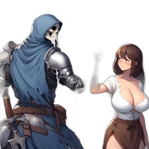 weapon, sword, dress, robot, fantasy art, concept art, comic book art, anime transparent PNG cut-out