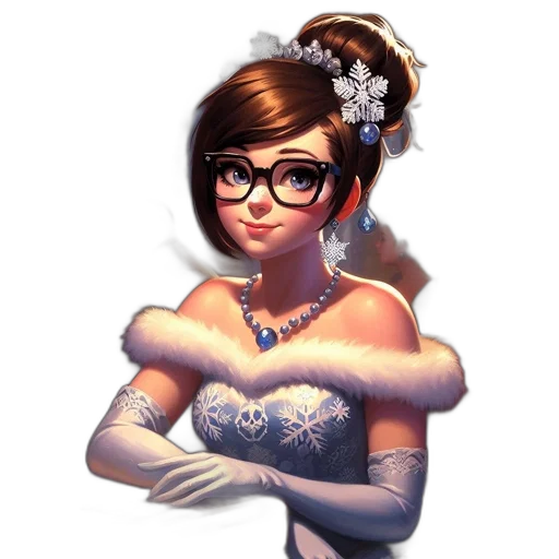 dress, staff, crown, jewelry, fantasy art, concept art, pixel art, cartoon transparent PNG cut-out