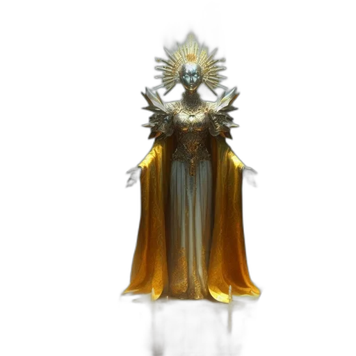 crown, dress, jewelry, staff, concept art, fantasy art, 3d render, pixel art transparent PNG cut-out