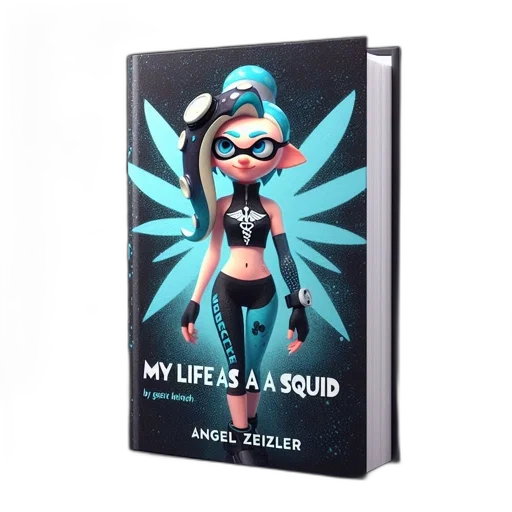 concept art, comic book art, cyberpunk, squid, cartoon, character, graces, cover transparent PNG cut-out