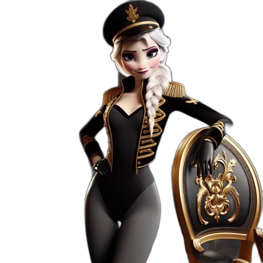 concept art, 3d render, cartoon, fantasy art, animated, female, character, silver transparent PNG cut-out