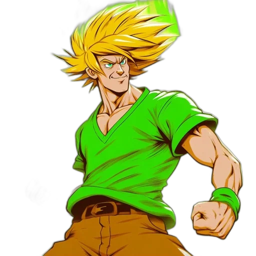 staff, hair, concept art, comic book art, cartoon, anime, green, earth tones transparent PNG cut-out